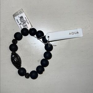 Aqua Midnight Black Beaded Bracelet